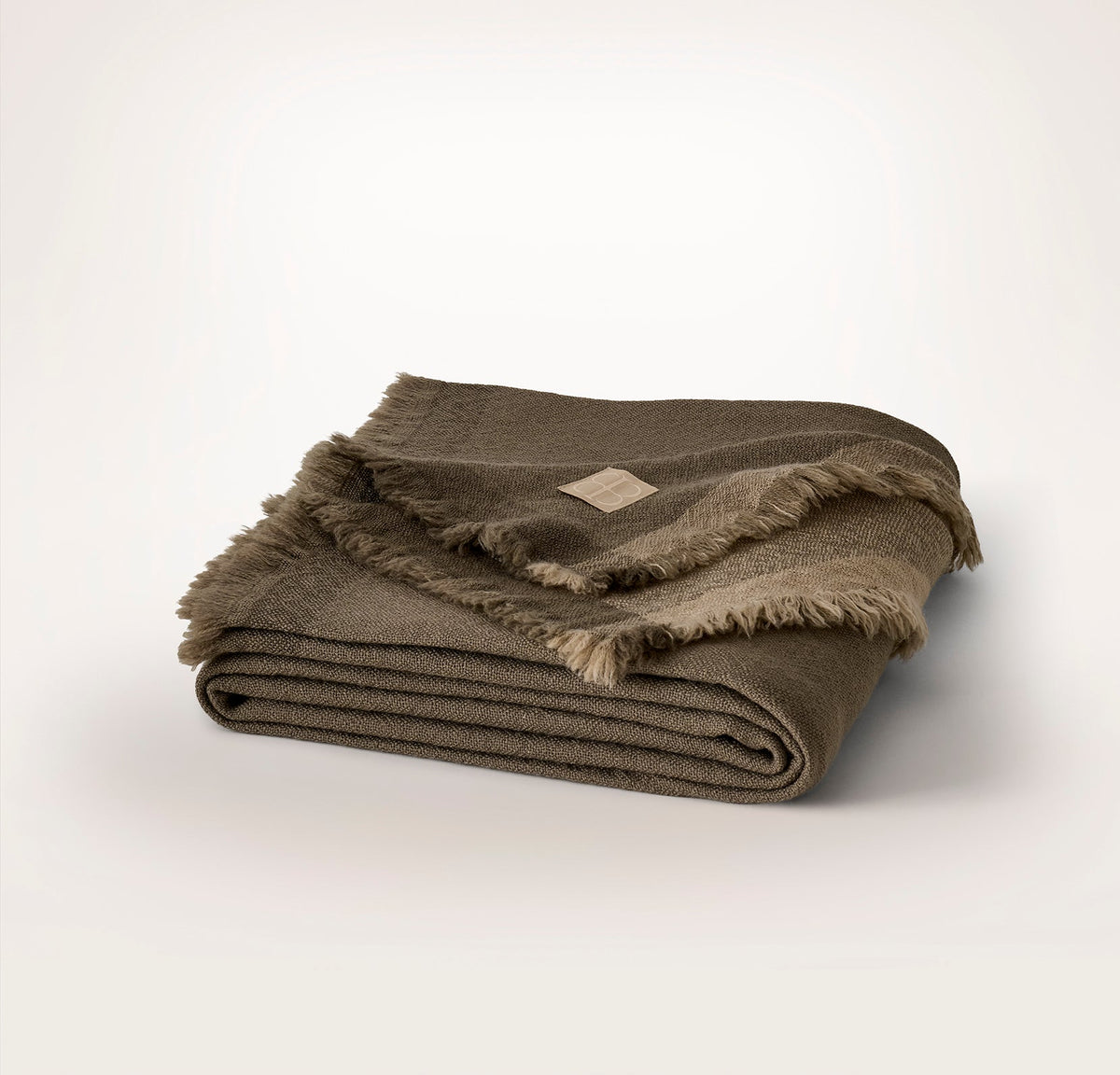 Lavé Wool Throw Blanket - Walnut/Twig